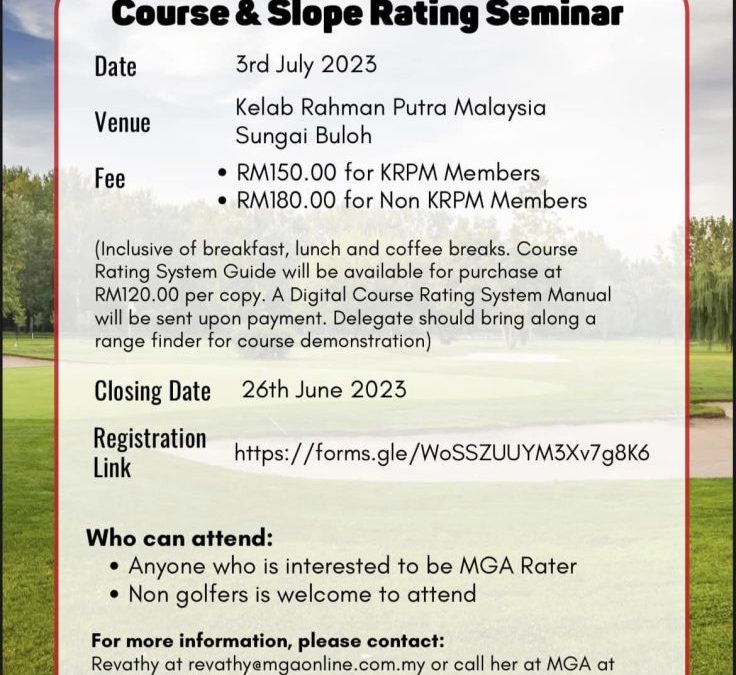 Course & Slope Rating Seminar