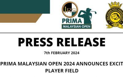 IRS PRIMA MALAYSIAN OPEN 2024 ANNOUNCES EXCITING PLAYER FIELD