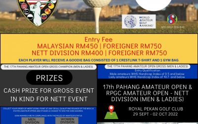 17TH PAHANG AMATEUR OPEN (MEN & LADIES)