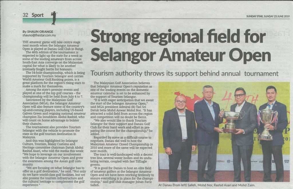 Strong Regional Field For Selangor Amateur Open