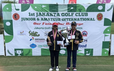 Muhammad Afham and Nurlyana Yasmin at Jakarta Golf Club