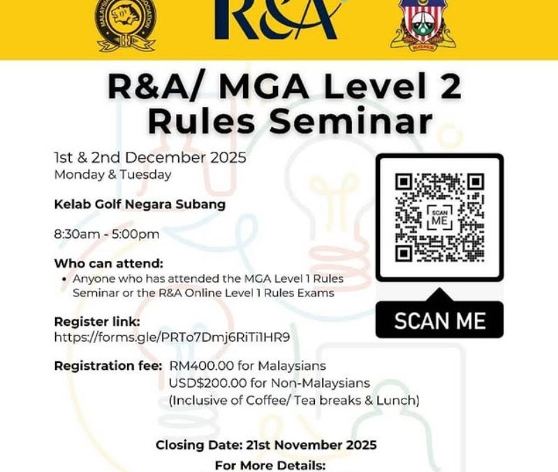 MGA/ R&A LEVEL 2 RULES SEMINAR