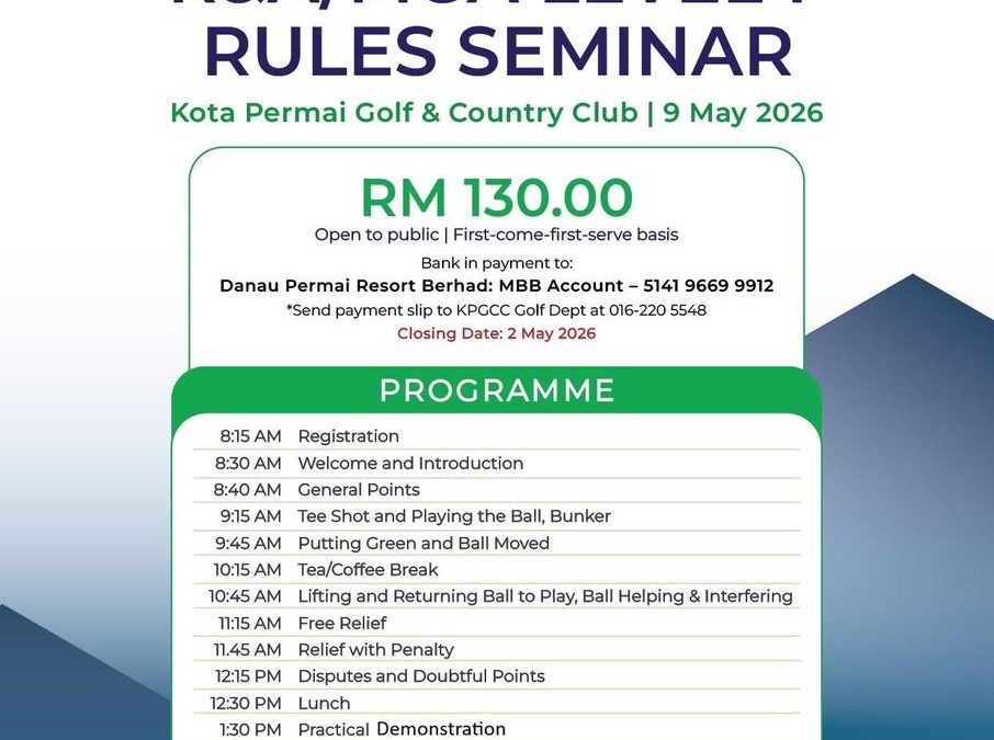 R&A / MGA Level 1 Rules Seminar